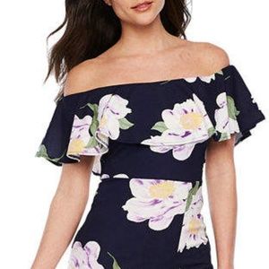 JCPenney Off The Shoulder Floral Sheath Dress